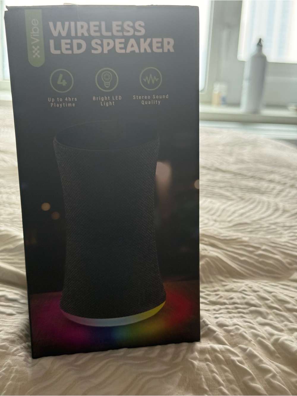 Vibe Wireless LED Speaker - Black with Multicolor LED